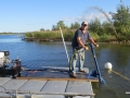 Dredging with hydraulic driven pump