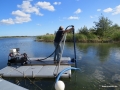 Dredging with hydraulic driven pump