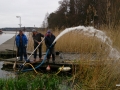 Dredging with hydraulic driven pump